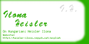 ilona heisler business card